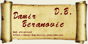 Damir Beranović vizit kartica
